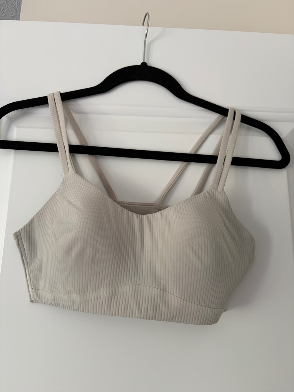 lululemon athletica Like a Cloud Ribbed Double-Strap Bralette - Light Beige
